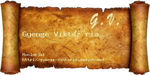 Gyenge Viktória névjegykártya